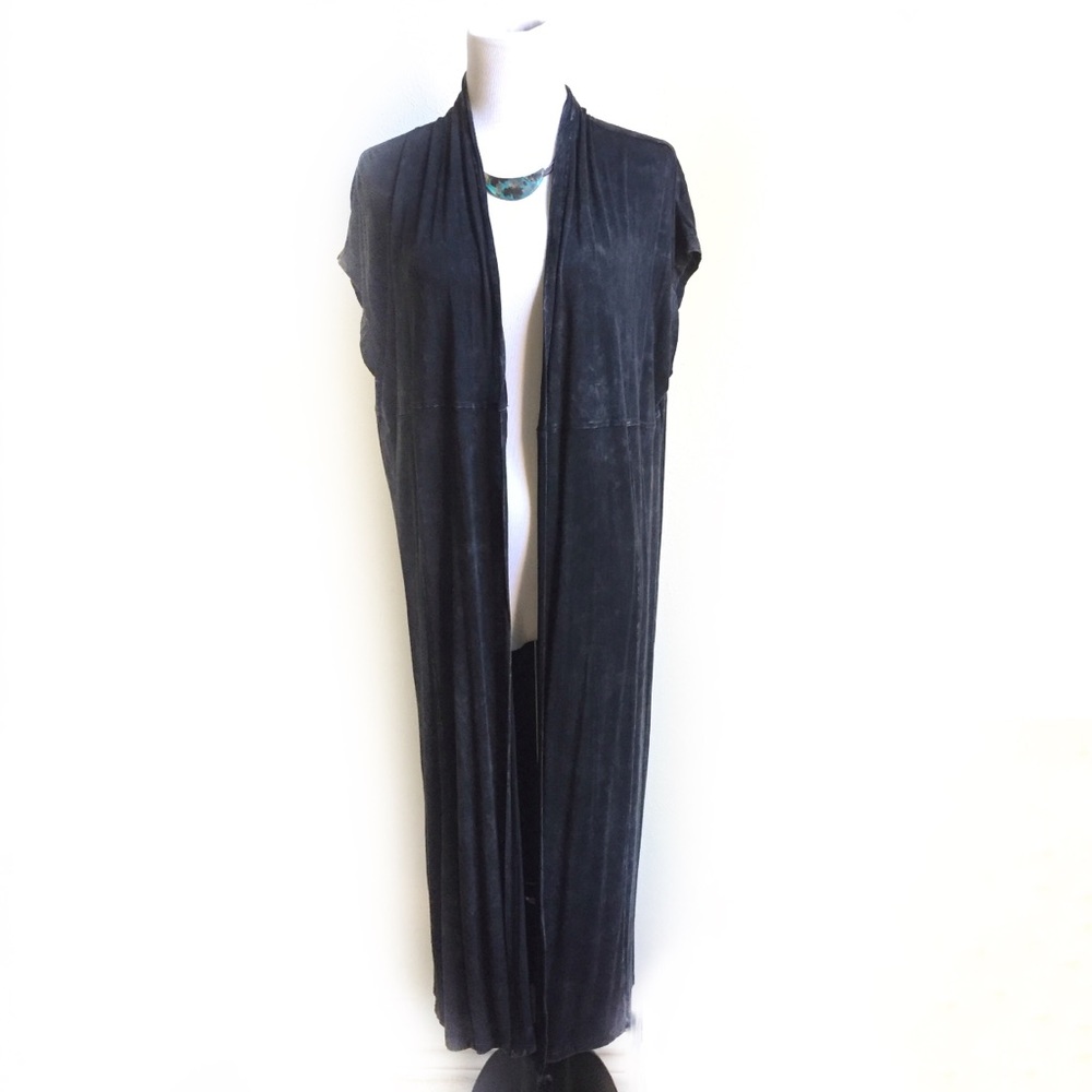 Cardigan Duster High Waist POL acid wash gray S
